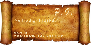 Portschy Ildikó névjegykártya